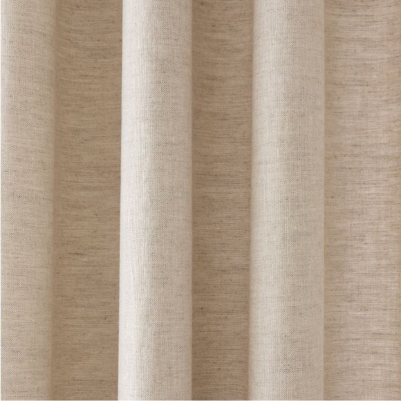 West Elm Custom Size European Flax Linen Curtain - Natural Flax 48x101 - Picture 3 of 8